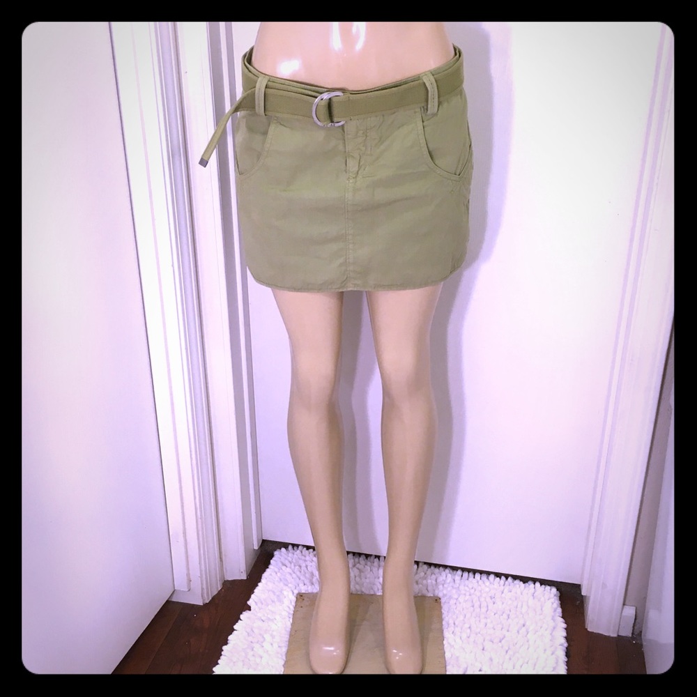 Armani Exchange Skirt Size 8 With Belt Green